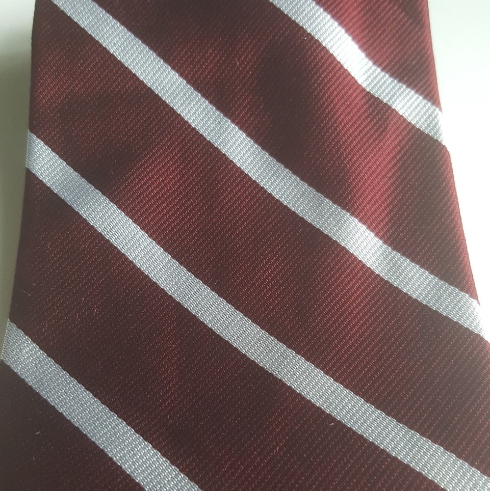 Jos A Banks burgundy and grey tie